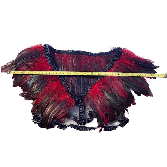 Rooster Feathers Shawl Mini Bolero Jacket- OS - Picture 5 of 5